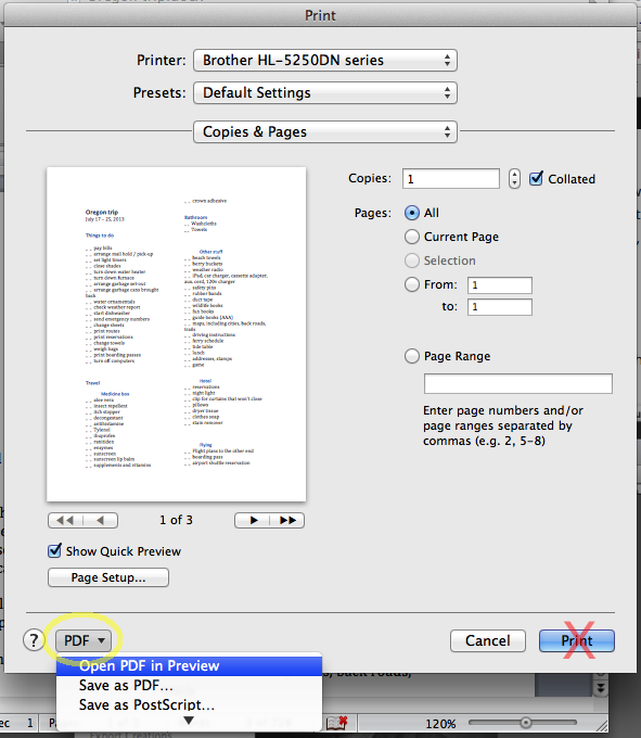 tell word for mac 2011 to print document 2-sided?